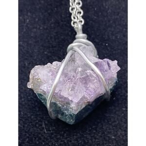 Womens Vintage Purple Amethyst Necklace Womens Fashion Necklace